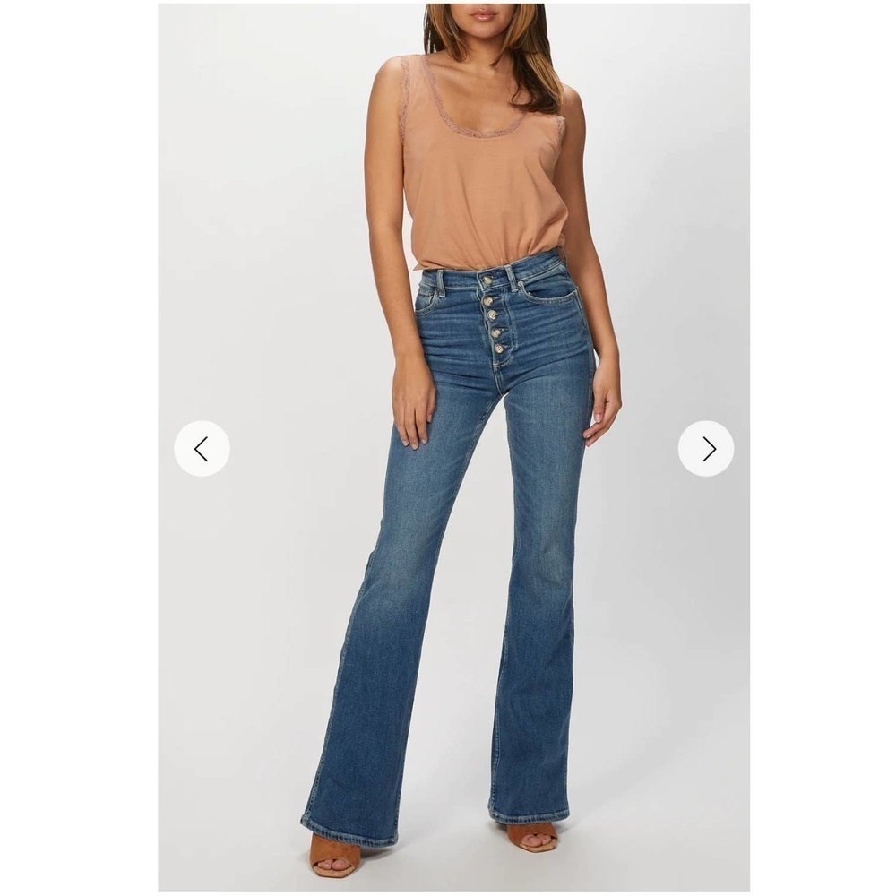 𝅺nwot Boyish The Ricky High Rise Button Fly Flare Jeans